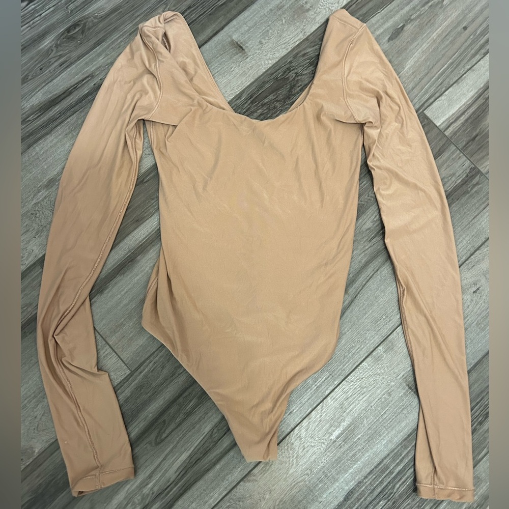 AerieLong Sleeve Nude Bodysuit